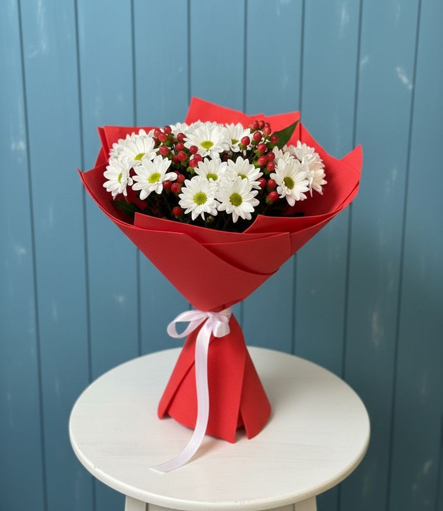 Букет цветов из: Хризантемы в Лебяжье Курганской области