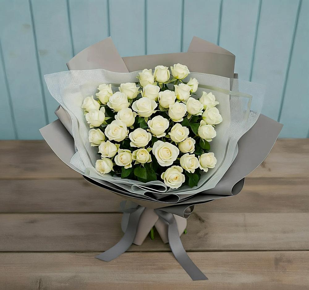 Букет Белоснежная нежность в Лебяжье Курганской области