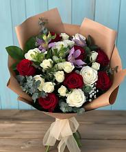 Букет цветов из:  Розы и Альстромерии #REPLACE_PRED# Лебяжье Курганской области