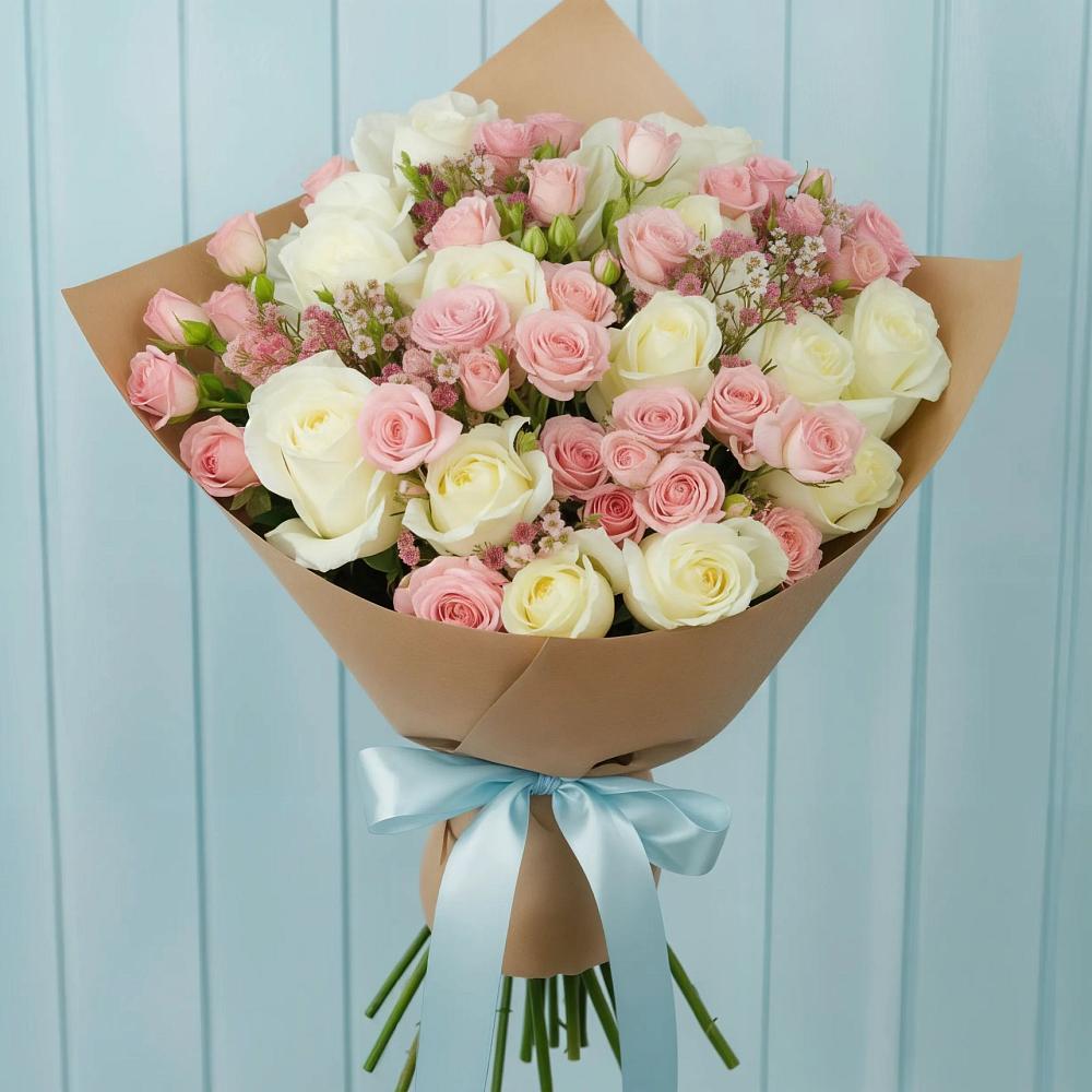 Букет цветов из: Розы в Лебяжье Курганской области