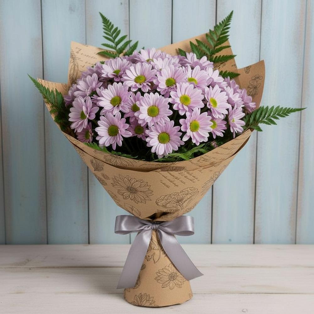 Букет цветов из: Хризантемы в Лебяжье Курганской области