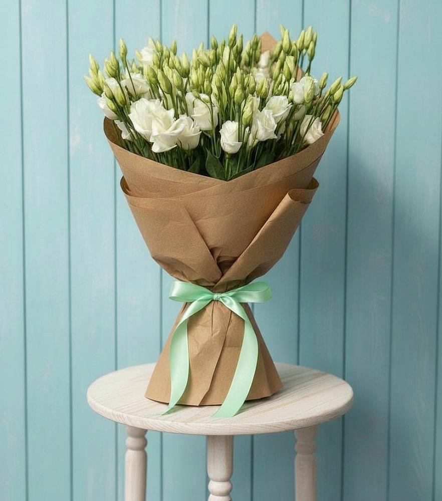 Букет цветов из: Лизиантусы в Лебяжье Курганской области