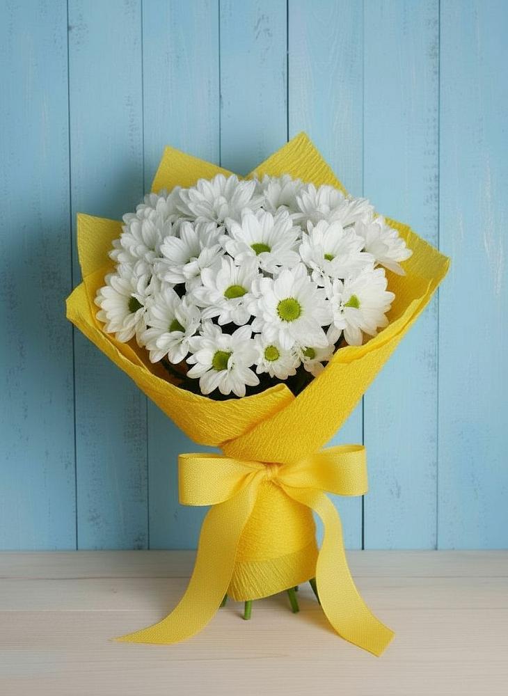 Букет цветов из: Хризантемы в Лебяжье Курганской области