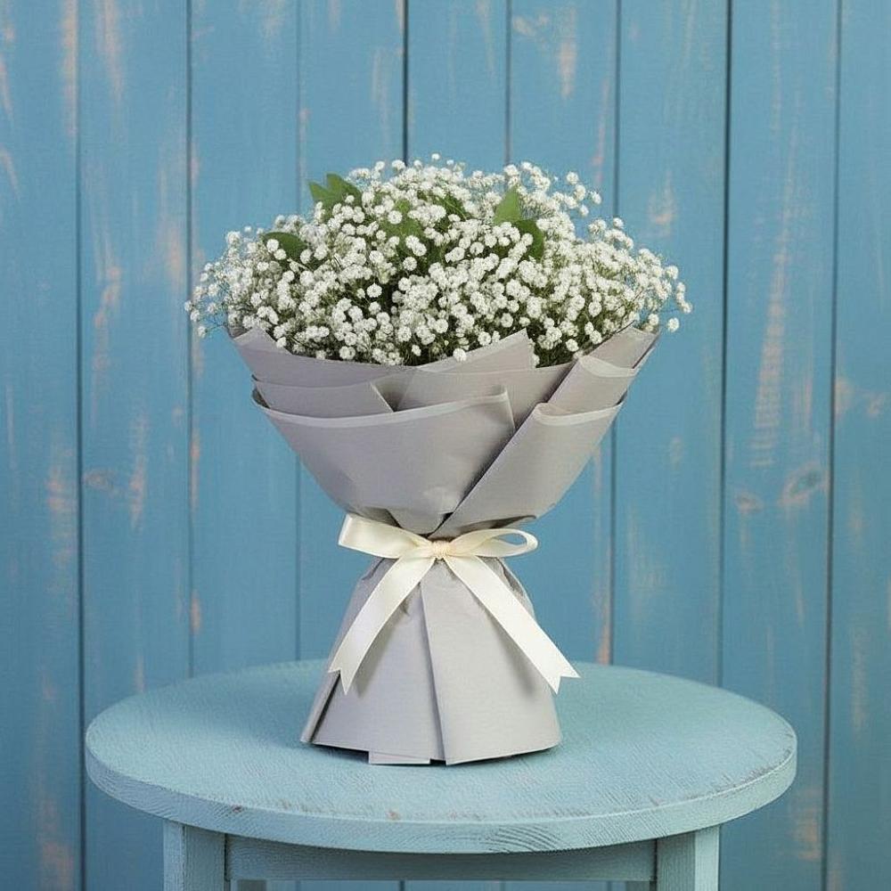 Букет цветов из: Гипсофила в Лебяжье Курганской области