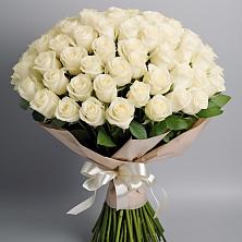 Букет 101 беля роза Белоснежка в Лебяжье Курганской области