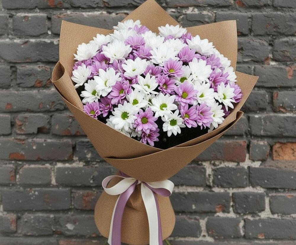 Букет цветов из: Хризантемы в Лебяжье Курганской области