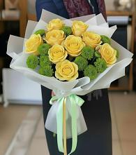 Букет цветов из:  Хризантемы и Розы #REPLACE_PRED# Лебяжье Курганской области