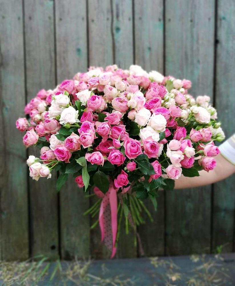 Букет Розовые кустовые розы Натали и Лав Лидия в Лебяжье Курганской области