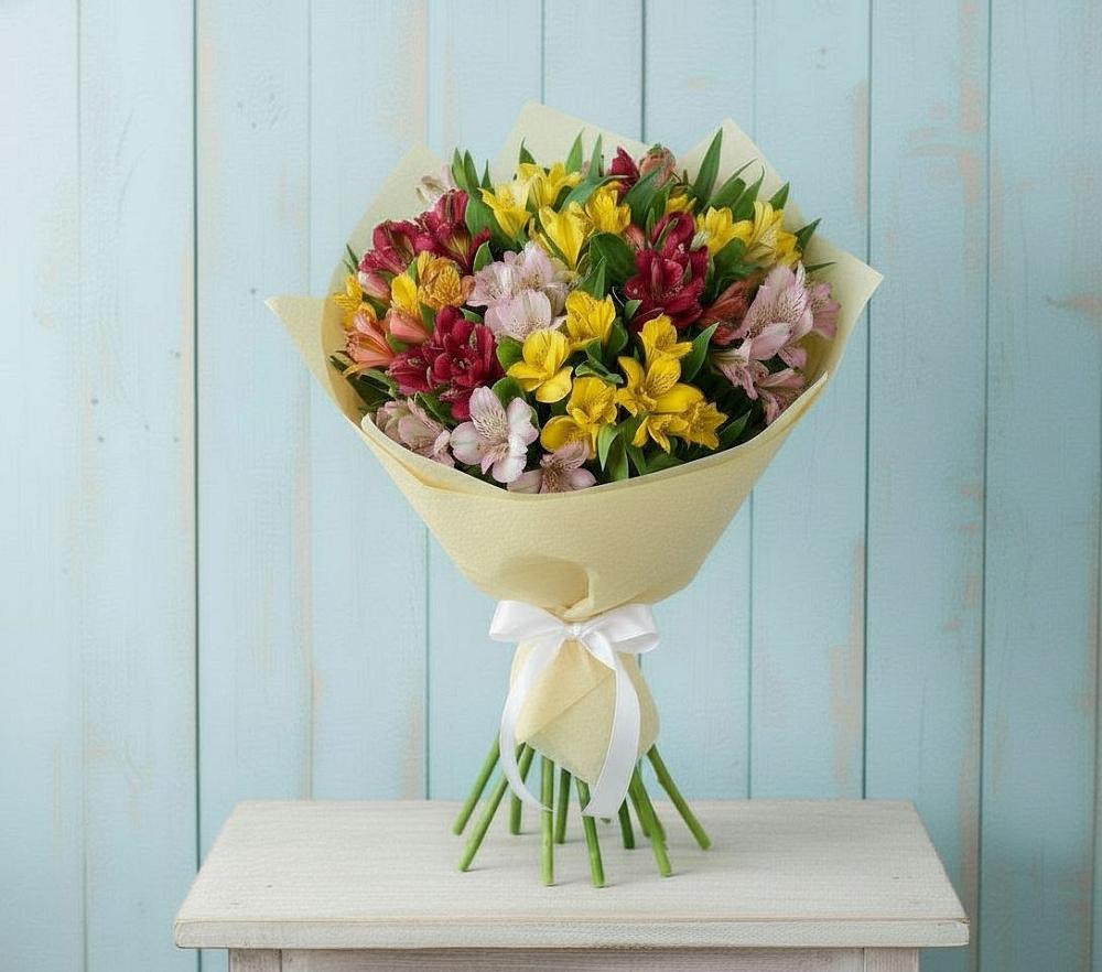 Букет цветов из: Альстромерии в Лебяжье Курганской области