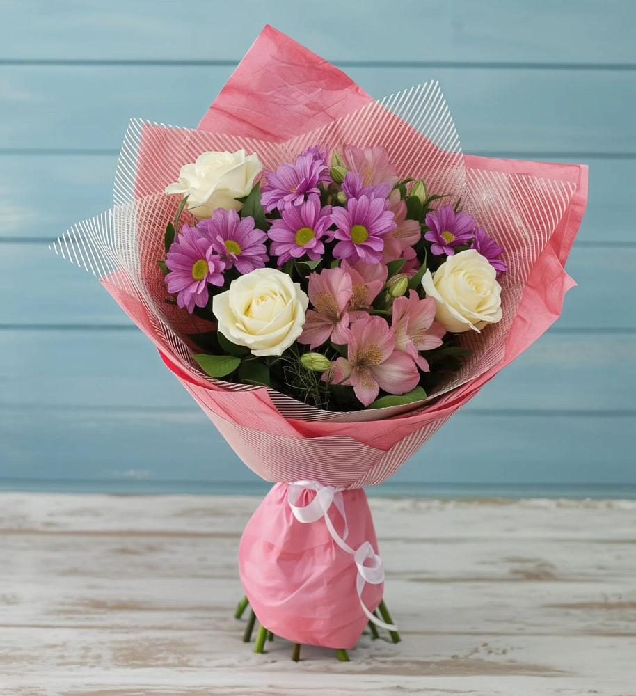 Букет цветов из: Герберы в Лебяжье Курганской области