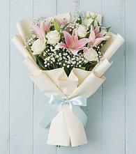 Букет цветов из:  Лилии в Лебяжье Курганской области