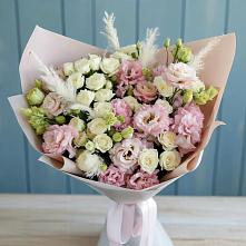 Букет цветов из:  Альстромерии и Розы в Лебяжье Курганской области